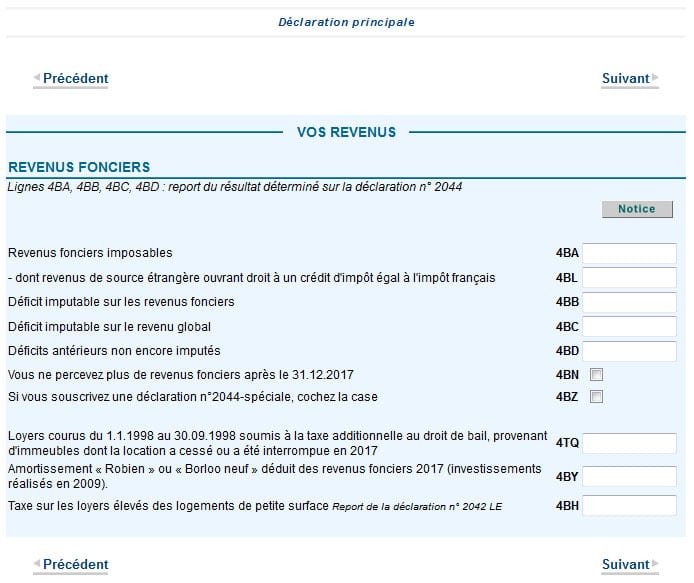 Formulaires Fiscaux