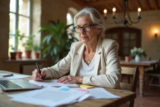 Propriétaire évaluant le tarif de location de sa maison pour un tournage cinématographique